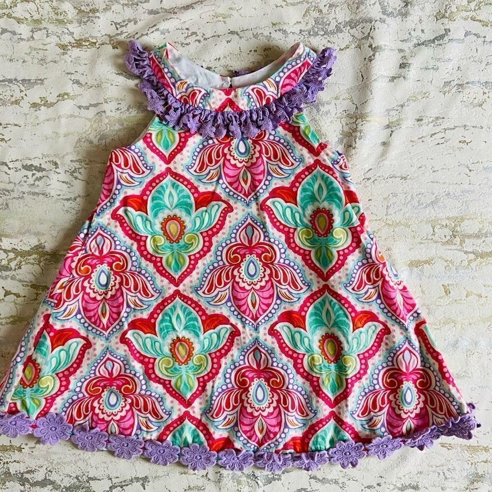 Counting Daises  Groovy 60s retro print dress